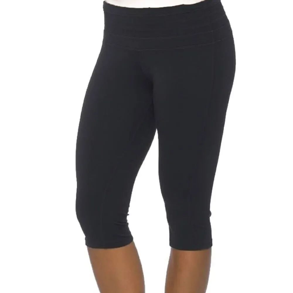 Prana Audrey Knicker size M capri low rise in grey running yoga